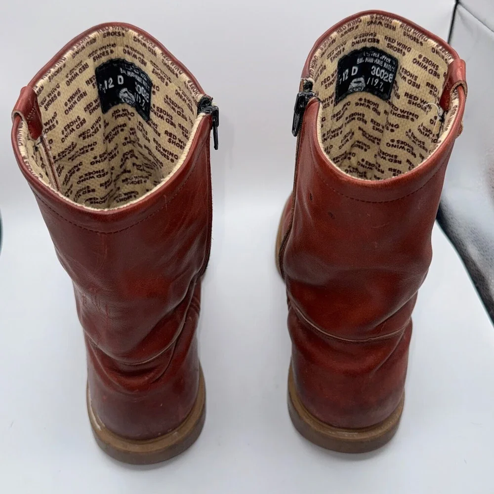 Red‎ Wing Irish Setter 866 Pecos Pull On Boots Men's 12D Red Leather Super Sole